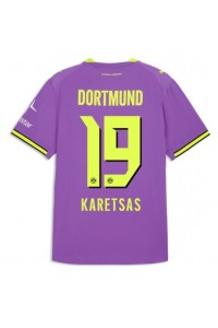 Borussia Dortmund Konstantinos Karetsas #19 Fotballdrakt Tredje Klær 2026-27 Korte ermer
